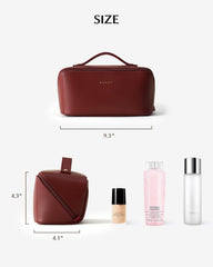 EACHY Travel Makeup Bag with clear TPU brush compartment stays organized.