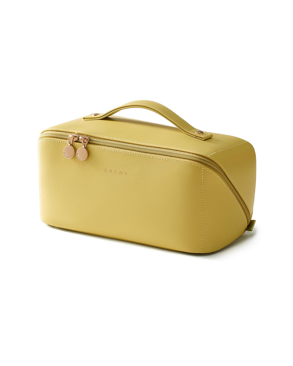 EACHY travel makeup bag open-flat view for quick item access.