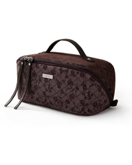 EACHY travel makeup bag patterned fabric exterior enhances stylish organization