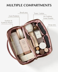 EACHY Travel Makeup Bag wide-opening enables easy access and full visibility.