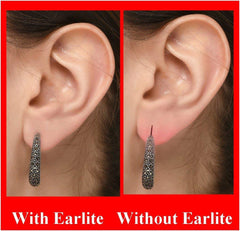 EarLite 240 waterproof patches applied to earlobe during wear.