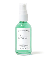 Earth Harbor Oasis Deep Pore Gel Cleanser bottle close-up for daily cleansing.