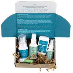 Earth Mama gift box front view, ready-to-gift for baby showers.