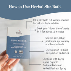 Earth Mama herbal sitz bath brewed-solution ready for cooling relief