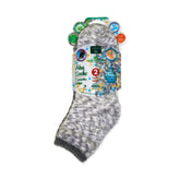 Earth Therapeutics Aloe Socks packaging in grey confetti, ready for moisturizing feet care.