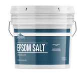 Earthborn Elements Epsom Salt bucket close-up showing resealable packaging for easy storage.