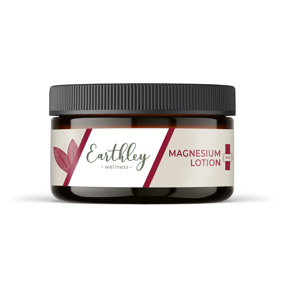 Earthley Wellness magnesium lotion Original Lavender bottle for relaxing bedtime self-care