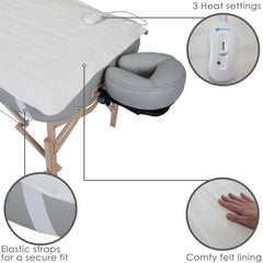 EarthLite BODYWORKER’S CHOICE felt-lined cover enhances client comfort during sessions