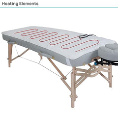 EarthLite table warmer heat settings provide high, medium, and low warmth options