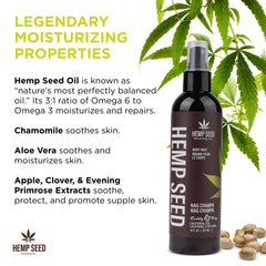 Earthly Body Hemp Seed Body Mist aloe vera closeup shows soothing hydration