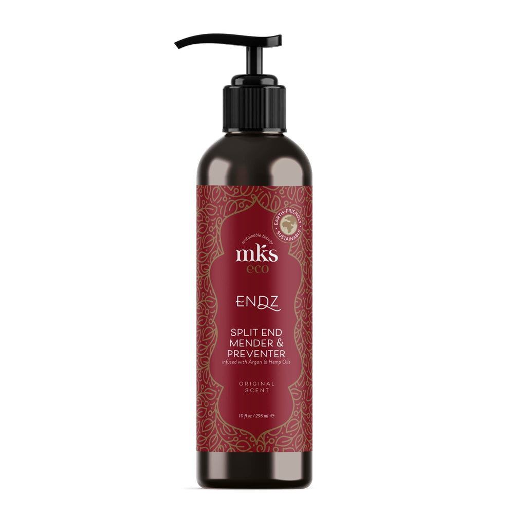 Earthly Body MKS Eco Endz bottle front for nourishing split-end repair.
