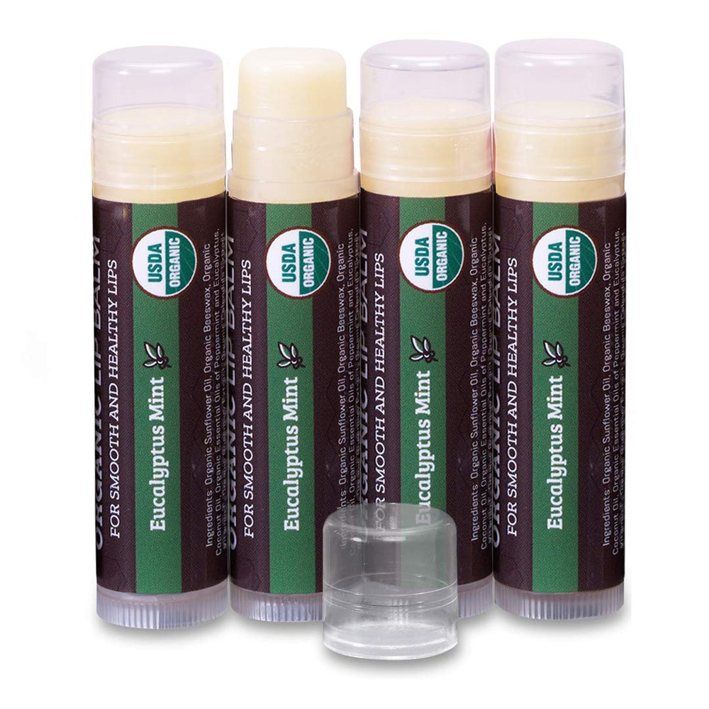 Earth's Daughter eucalyptus mint lip balm tube provides hydration for dry lips
