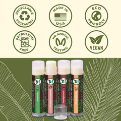 Earth's Daughter Vegan Lip Balm strawberry lemonade pack provides fruity flavor and soft lips.