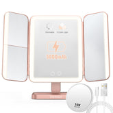 EASEHOLD rose gold lighted makeup mirror front view for bright reflections