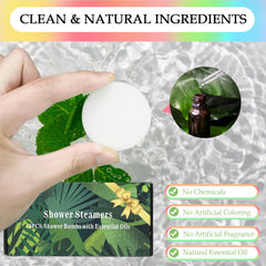 EASESEC lavender shower steamer releasing calming aroma for relaxation.