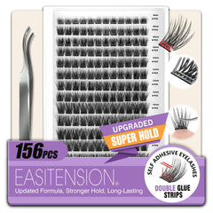 EASITENSION self-adhesive eyelash kit front view for quick, confident application