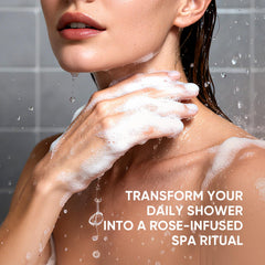 Easyes Rose Elixir rose water splash captures refreshing cleanse with rosy fragrance.