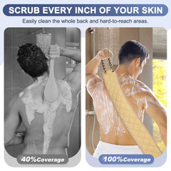 Eaxun back scrubber uses double-sided texture for deep cleansing and daily use.