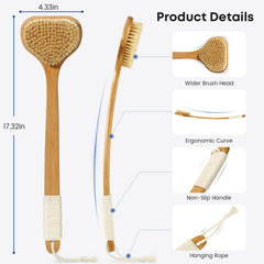Eaxun Back Scrubber curved design helps reach every back area for a thorough cleanse.