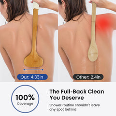 Eaxun scrubber stiff boar bristles deliver deep exfoliation for smoother skin.