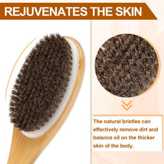 eaxun natural bristles back scrubber offers gentle exfoliation on skin