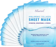 Ebanel collagen face mask packaging highlights instant hydration.