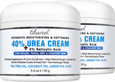 Ebanel Urea Cream 40% jar highlights rich foot-care formula for moisturized feet.