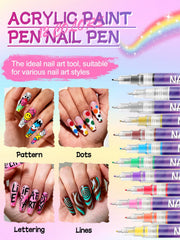 EBANKU ultra-fine tip 0.5mm pen for precise nail detail work