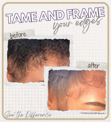 Label highlight argan and castor oils nourish edges
