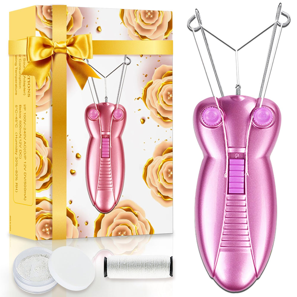 EC VISION electric women facial hair remover pink close up for smooth skin.