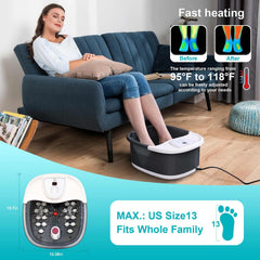 ECARBME foot spa control panel close-up for easy temperature control