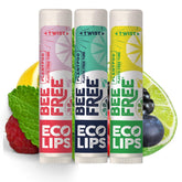 Eco Lips Bee Free Variety Pack showcases plastic-free packaging for sustainable lip care.