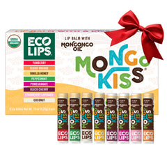 Eco Lips Mongo Kiss set tubes front for daily moisturization of chapped lips