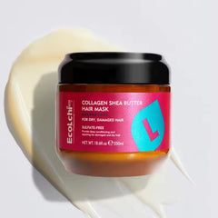 ECOLCHIPRO Ecolchi collagen hair mask bottle closeup shows creamy texture for hydration