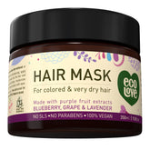 ecoLove hair mask jar with lavender aroma for deep conditioning.