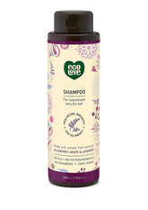 ecoLove Purple Collection shampoo bottle highlights SLS-free formula for color-treated hair.