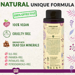 ecoLove Purple Collection shampoo lavender drops image suggests relaxing scent and gentle cleansing.