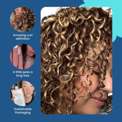 Ecoslay Orange Marmalade application on damp hair for defined curls.