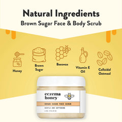 ECZEMA HONEY brown-sugar-scrub-texture-closeup reveals mild exfoliation for radiant skin