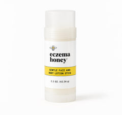 ECZEMA HONEY Gentle Face & Body Lotion Stick application eases dry skin.