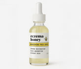 ECZEMA HONEY Nourishing Face Serum bottle closeup highlighting lightweight hydration for daily use