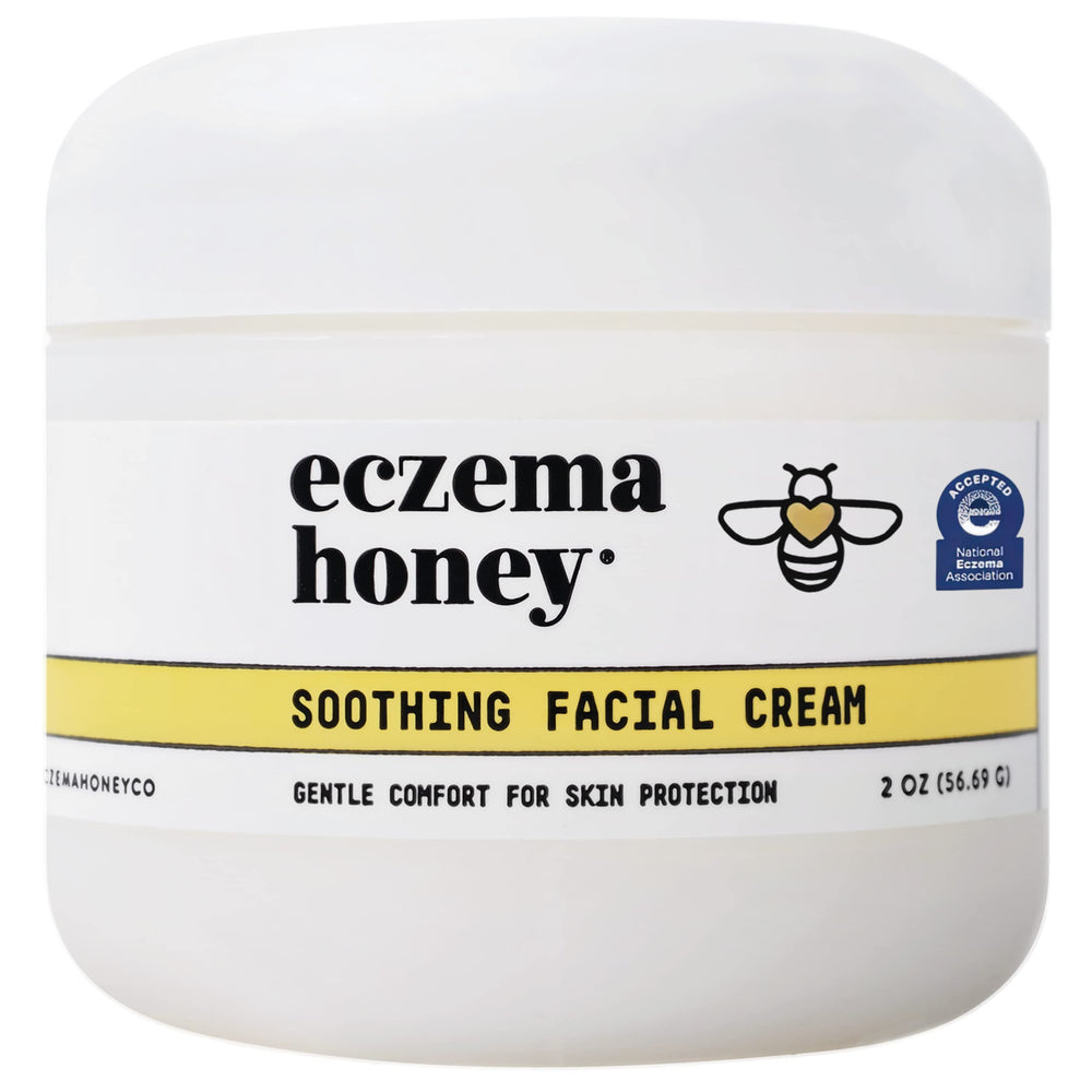 ECZEMA HONEY soothing cream bottle demonstrating barrier protection and day-long comfort