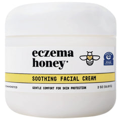 ECZEMA HONEY soothing cream bottle demonstrating barrier protection and day-long comfort