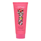 ED HARDY Christian Audigier body lotion bottle close-up for daily hydration and smooth skin