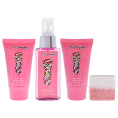 ED HARDY body wash bottle for refreshing cleanse and fresh scent.