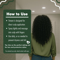 EDEN BodyWorks Peppermint Tea Tree Oil on scalp delivering soothing relief
