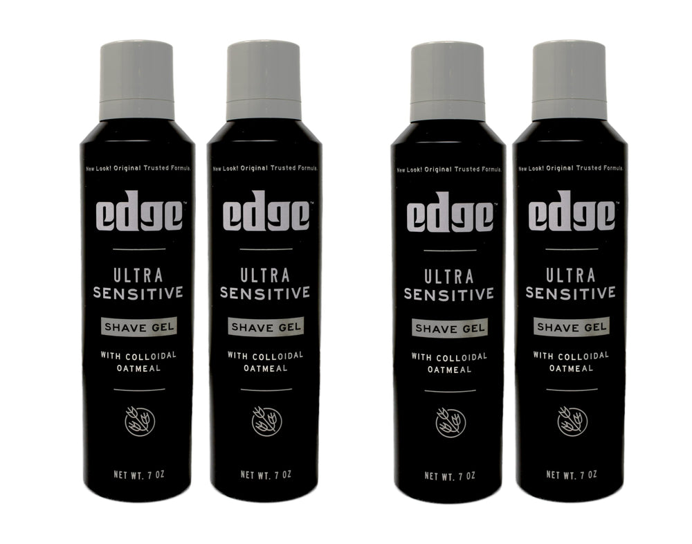 Edge Shave Gel Ultra Sensitive bottle front view, fragrance-free formula for sensitive skin