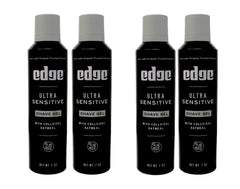 Edge Shave Gel Ultra Sensitive 4-pack display highlights long-lasting hydration for daily grooming