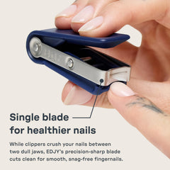 EDJY Fingernail Cutter ergonomic lever showcases effortless control during grooming.