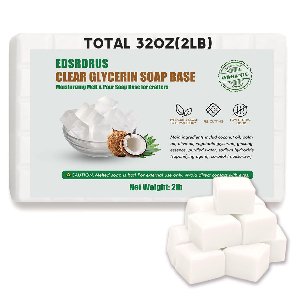 EDSRDRUS soap base cubes show precise 2 lb portioning for crafts